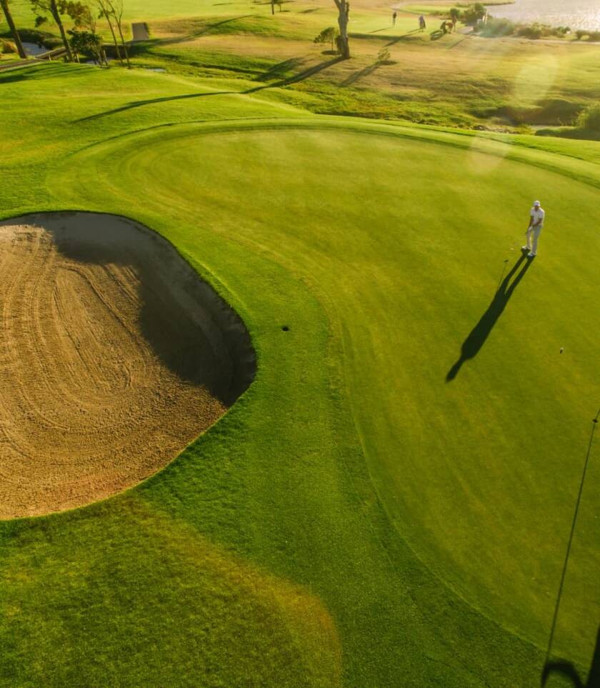 Golf practice green