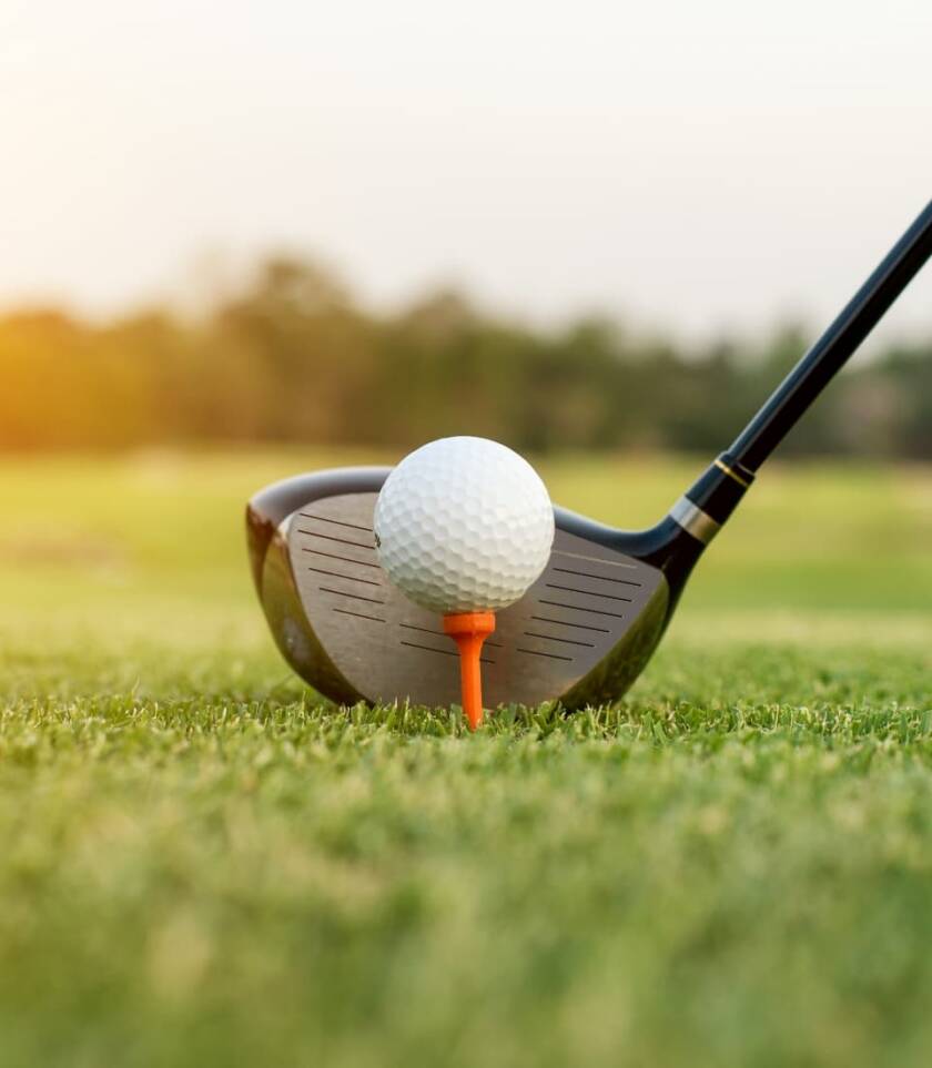 Indoor golf putting and swing practice area
